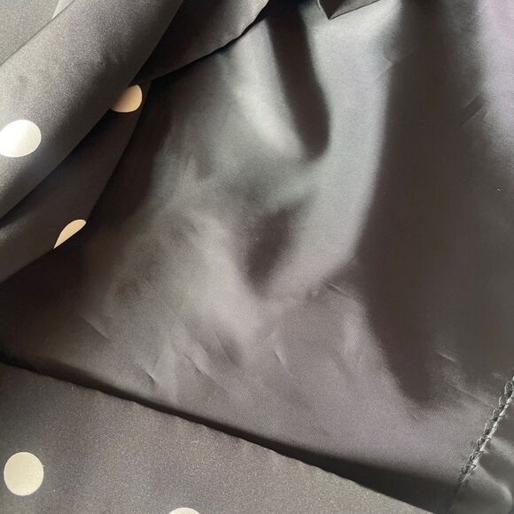 Rare Vintage Pendleton Black and White Polka Dot A-Line Pleated Skirt Small - Picture 8 of 11